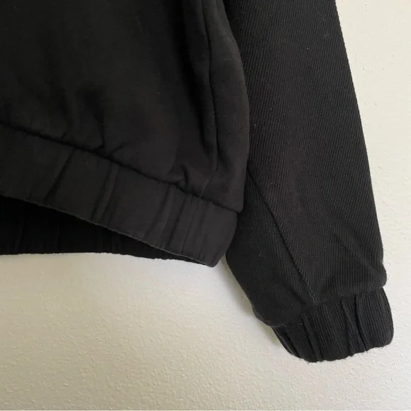 Adidas Women's Cropped Black Crewneck Sweatshirt LARGE - Picture 6 of 10